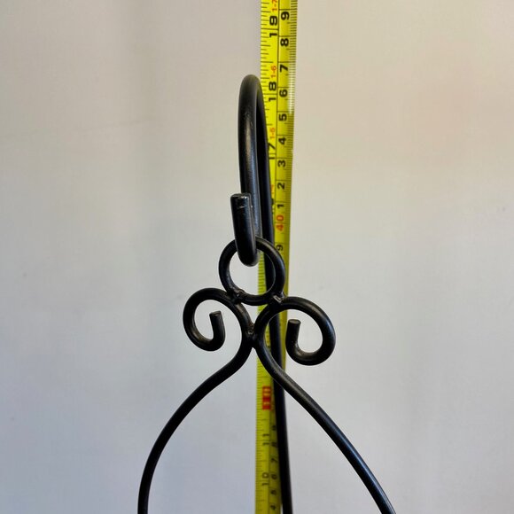 Hanging Candle Holder - Black Metal - 18"TALL Gold Canyon - Picture 3 of 4